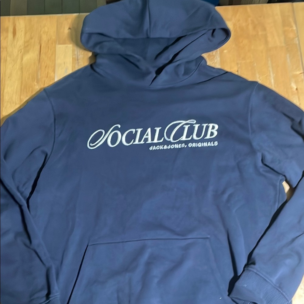Jack & Jones  social club Blue Sweatshirt Hoodie